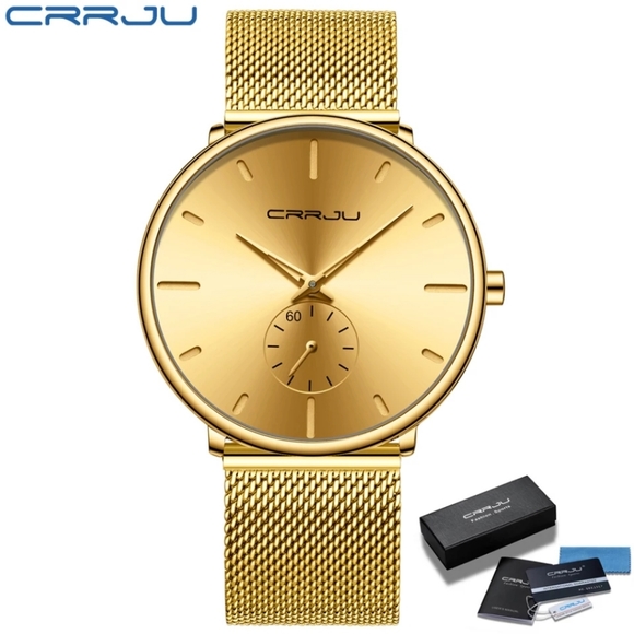 Gold Men Sport Style Quartz waterproof Watch - Picture 2 of 2
